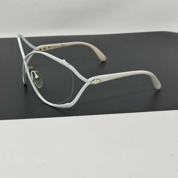 Christian Dior Vintage Sunglasses White 2056 70 Size 67mm No Lenses - Picture 4 of 16